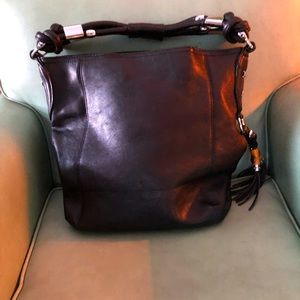Black leather Tote